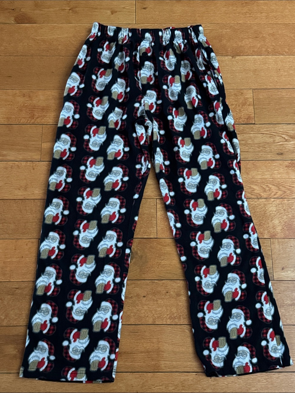 Follow Me mens Santa Claus fleece pajama pants size M.